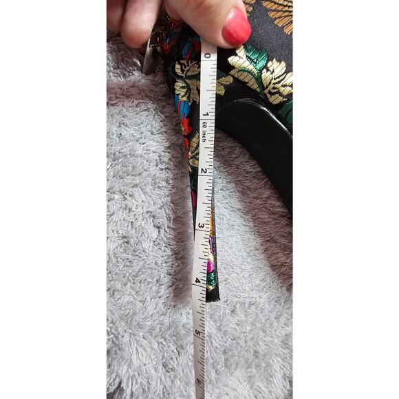 Just Fabulous Asian Floral Brocade Stilletto Ankle Boots Bootie Shoes 6.5 - Picture 7 of 7